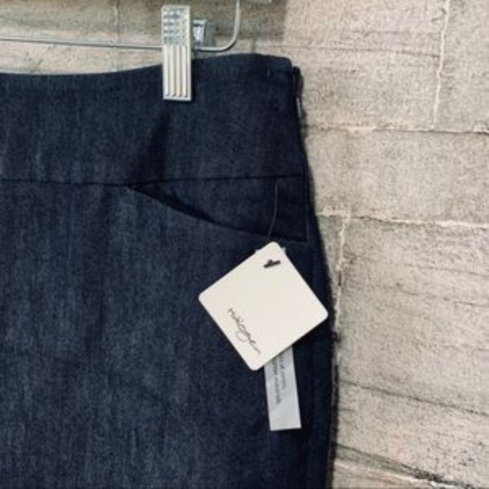 Halogen Denim Stretch Pencil Skirt With Pockets - Picture 3 of 8